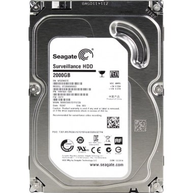 Жесткий диск HDD SATA Seagate 2000Gb (2Tb) , Surveillance, 5900 rpm, 64Mb buffer (ST2000VX003)